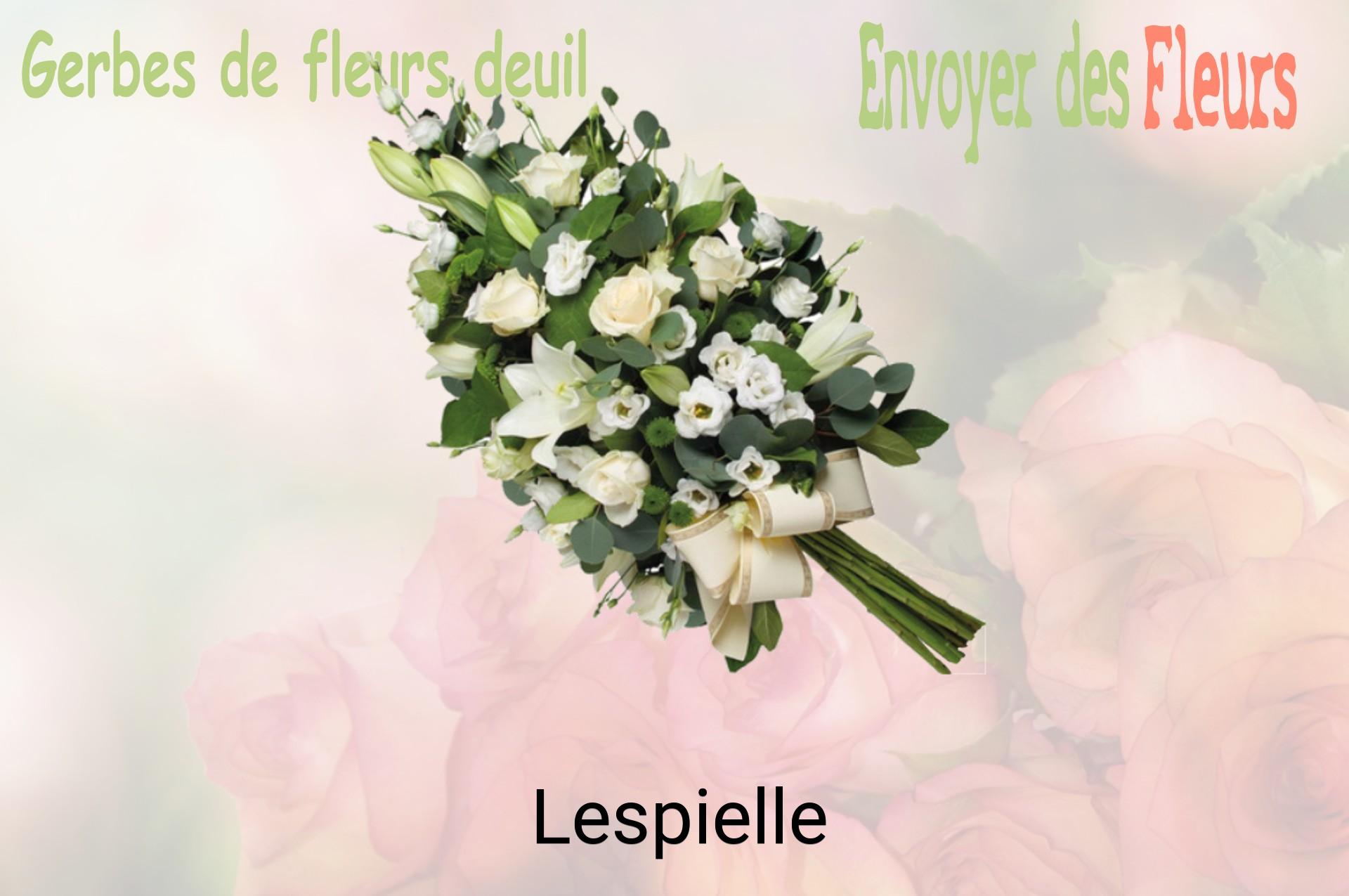 Gerbe de fleurs de deuil livrée à Lespielle